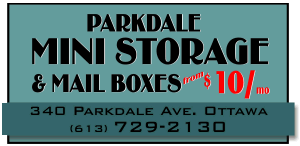 Parkdale Mini Storage & Mail Boxes - Ottawa Self Storage